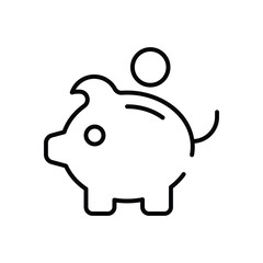 Piggy Bank vector icon
