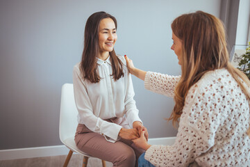 Supportive Conversation Between Two Women in a Calm Setting