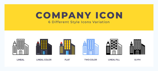 Company vector icons designed. icon symbol set.