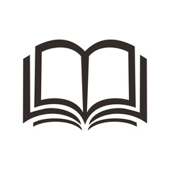 book logo with black color and made smoothly simple and modern
