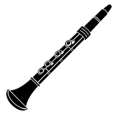 illustration of a black and white flute 