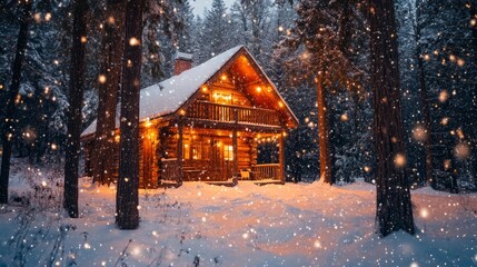 Naklejka premium christmas, tree, christmas tree, decoration, holiday, winter, light, lights, window, decorations, night, xmas, interior, snow, forest