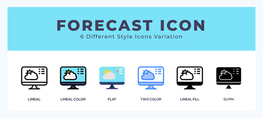 Forecast icon for websites and apps. vector illustration