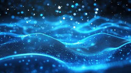 abstract technology dot particles background