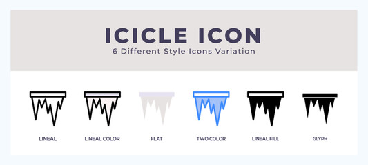 Icicle symbol icon vector. symbol illustration
