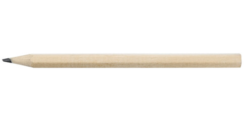 Pencil graphite wooden isolated on a transparent background. Completely in focus.