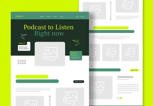 Wireframe Landing Page Layout