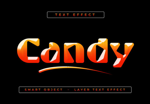 Candy Text Effect Mockup