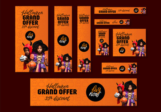 Halloween Web Banner Ads Template
