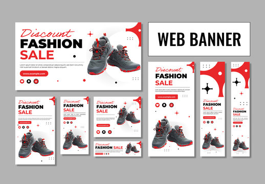 Shoes Web Banner Set