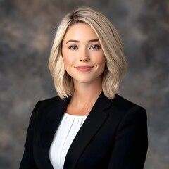 Naklejka premium Professional portrait of a confident young woman in business attire