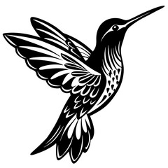 hummingbird silhouette vector