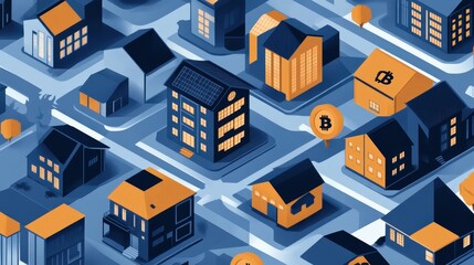 Obraz premium Blockchain can facilitate secure and efficient land registries, reducing disputes over land ownership and enhancing legal certainty in property transactions
