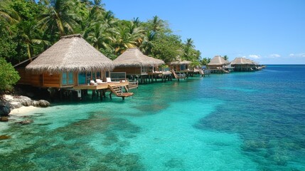 Tropical Overwater Bungalows.