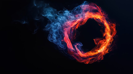 Fototapeta premium A glowing ring of fire