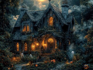 scary house in the woods