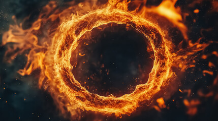 Fototapeta premium A glowing ring of fire