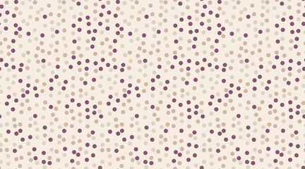 Seamless spotted pattern with abstract round shapes. Ideal for textile fabrics, wallpapers, or poster backgrounds with a creative geometric style.