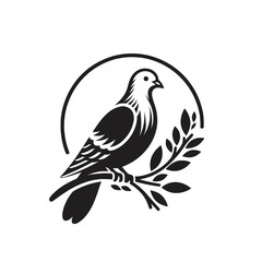 Fototapeta premium Modern pigeon dove vector isolated illustration
