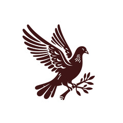 Obraz premium Modern pigeon dove vector isolated illustration