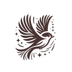 Obraz premium sparrow isolated vector illustration