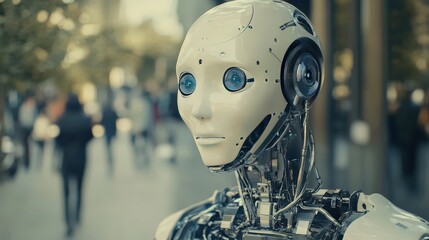 Fototapeta premium Future of AI: Speculate on the future developments in artificial intelligence.