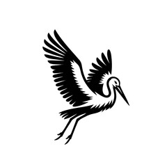 Stork isolated vector illustration