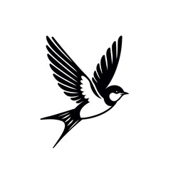 Obraz premium beautiful swallow flying isolated vector illustration