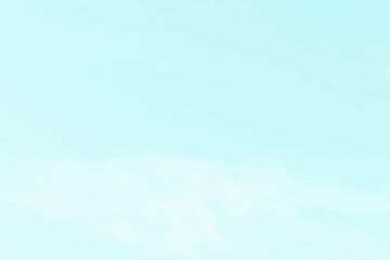 Blue pastel sky with white cloud. Beautiful sky in the morning. Freedom of life, New life beginning and Positive thought and energy concepts.