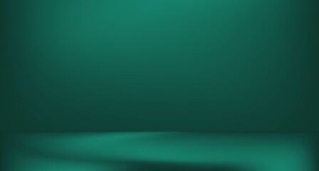 Abstract  empty dark green studio room for display product Design template. 3d vector background