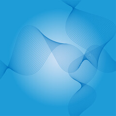 Illustration of an abstract sine wave pattern on a blue gradient background.