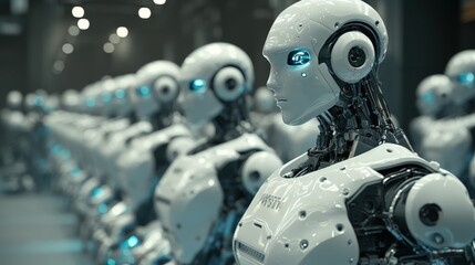 Fototapeta premium Industrial Robots: Examine the significance of industrial robots in manufacturing.