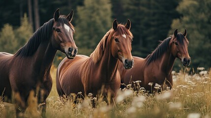 beautiful horse in the wild