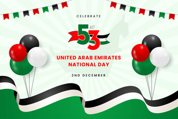 UAE United Arab Emirates National Day Celebration Poster Flyer Banner