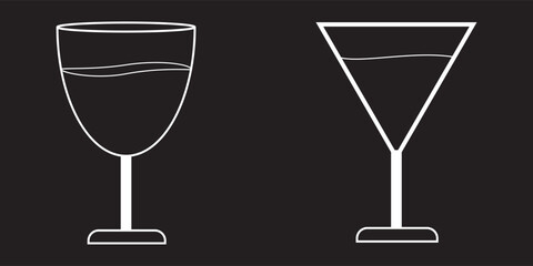 glass icon vector flat design. EPS 10.