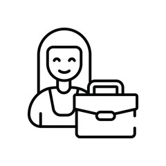 Businesswoman vector icon