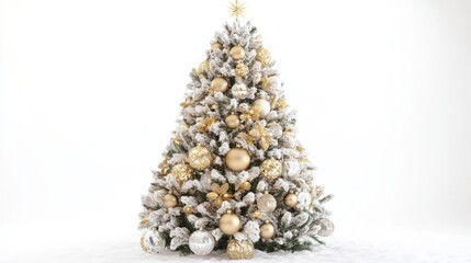 white and golden luxry christmas tree