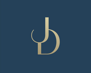 JD letter logo icon design. Classic style luxury initials monogram.