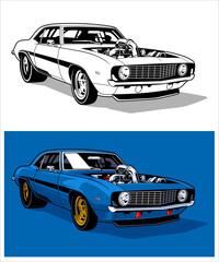 Custom Culture Hotrod Car Illustration 04