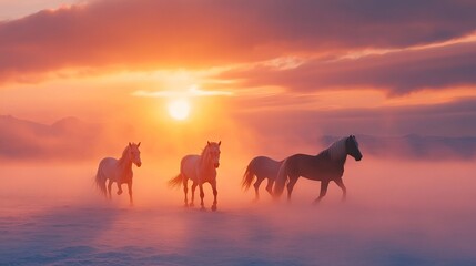 Fototapeta premium beautiful horse in the wild