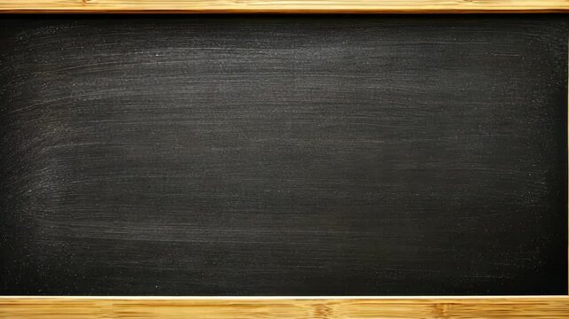 A blank blackboard with a wooden frame