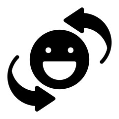 circular arrow glyph icon