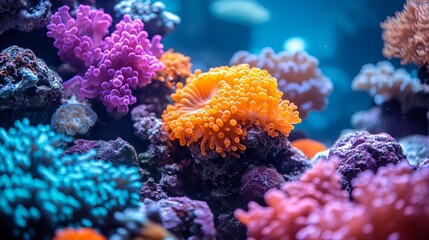 Vibrant Underwater Scene with Snailfish and Coral