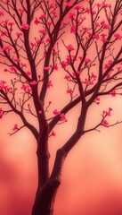 a tree with pink flowers in the middle of it, pink trees, cherry blossom tree, trees and flowers, breath - taking beautiful trees, breath-taking beautiful trees