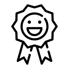 Obraz premium medal line icon