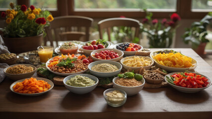 fruit and salad World Vegan Day