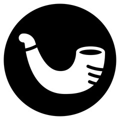 shofar glyph icon