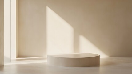 Fototapeta premium A serene transition of light hues embracing a minimalistic space in tranquil ambience background