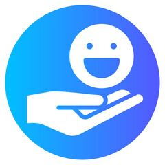 hand gradient icon
