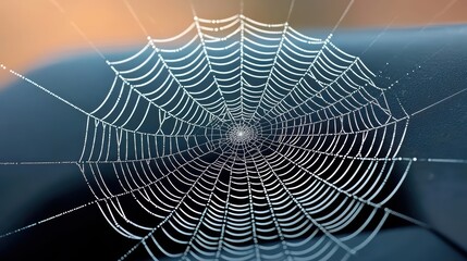 Dew-Covered Spider Web